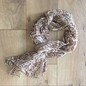 Vintage brown & ivory scarf